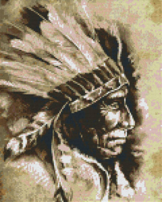 Indian Chief Nine [9] Baseplates PixelHobby Mini- mosaic Art Kit